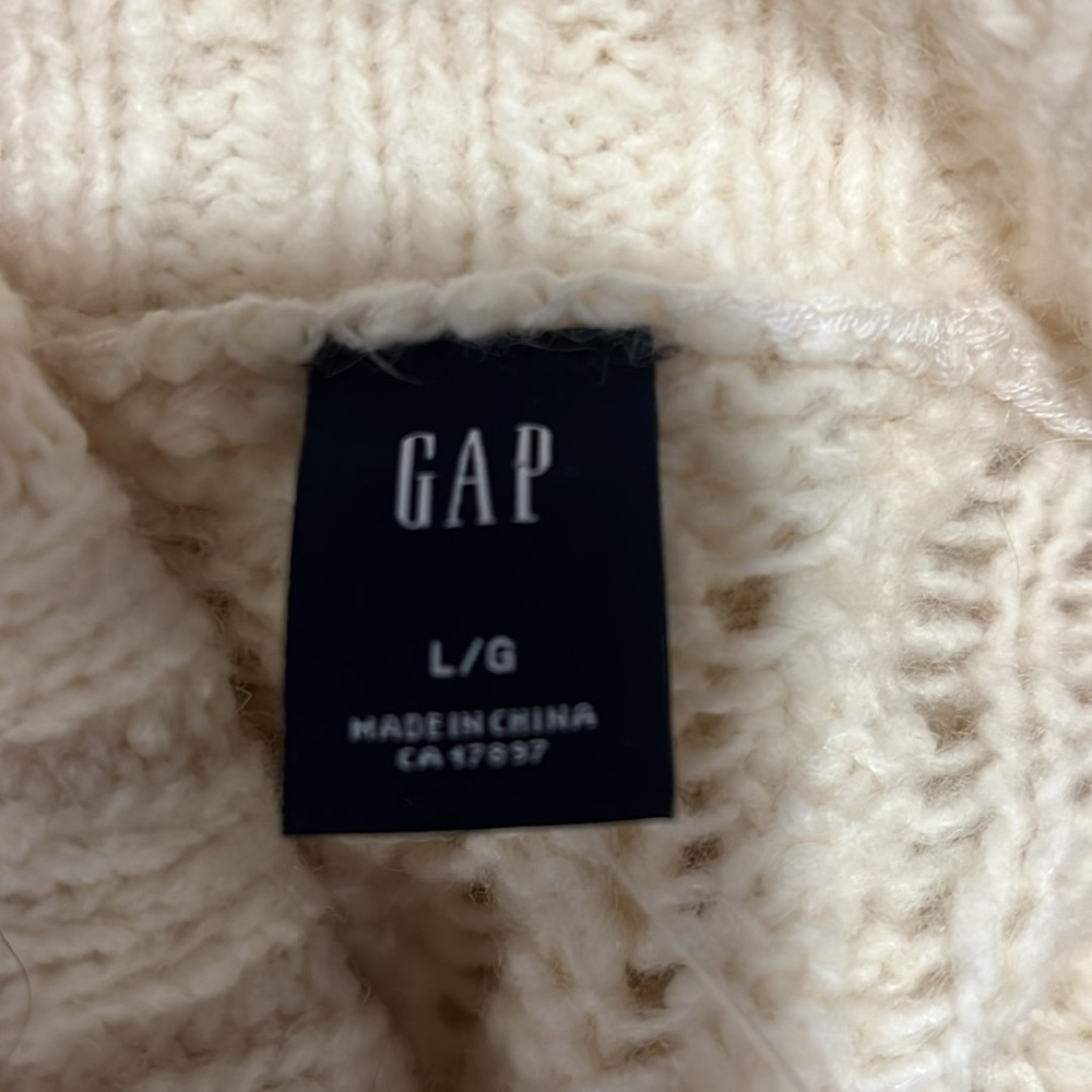 Gap Wool/Camel Hair Turtle Neck With Buttons Knit Sweater​ - Picture 11 of 13
